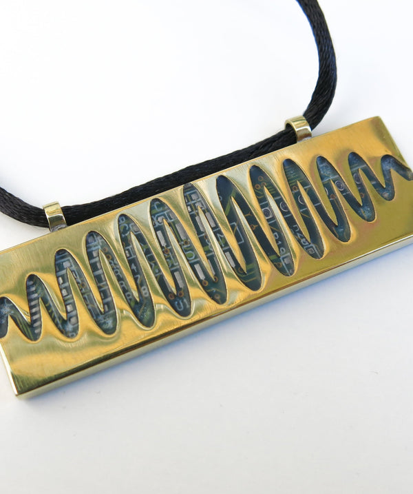 Green circuit necklaces ,100% cotton string
